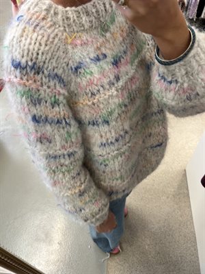 ANNA SWEATER strikkeopskrift - tyk og lækker strik på pind 9